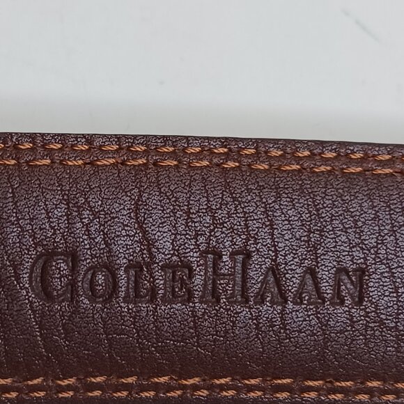 Cole Haan Vintage Genuine Leather Dress/Casual Belt Solid Brown size 36/90 - Picture 7 of 9